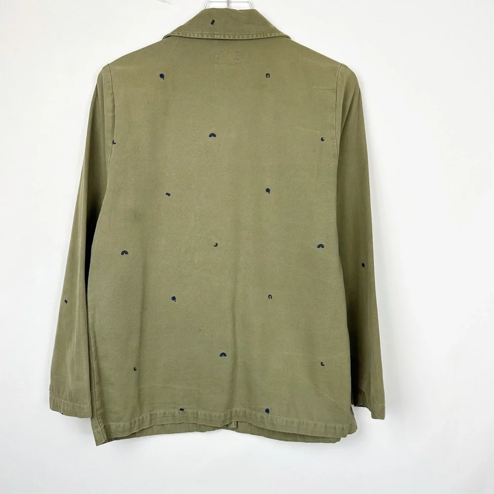 Marine Layer Gracey Chore Coat with Rainbow Embroidery Small - Picture 3 of 12